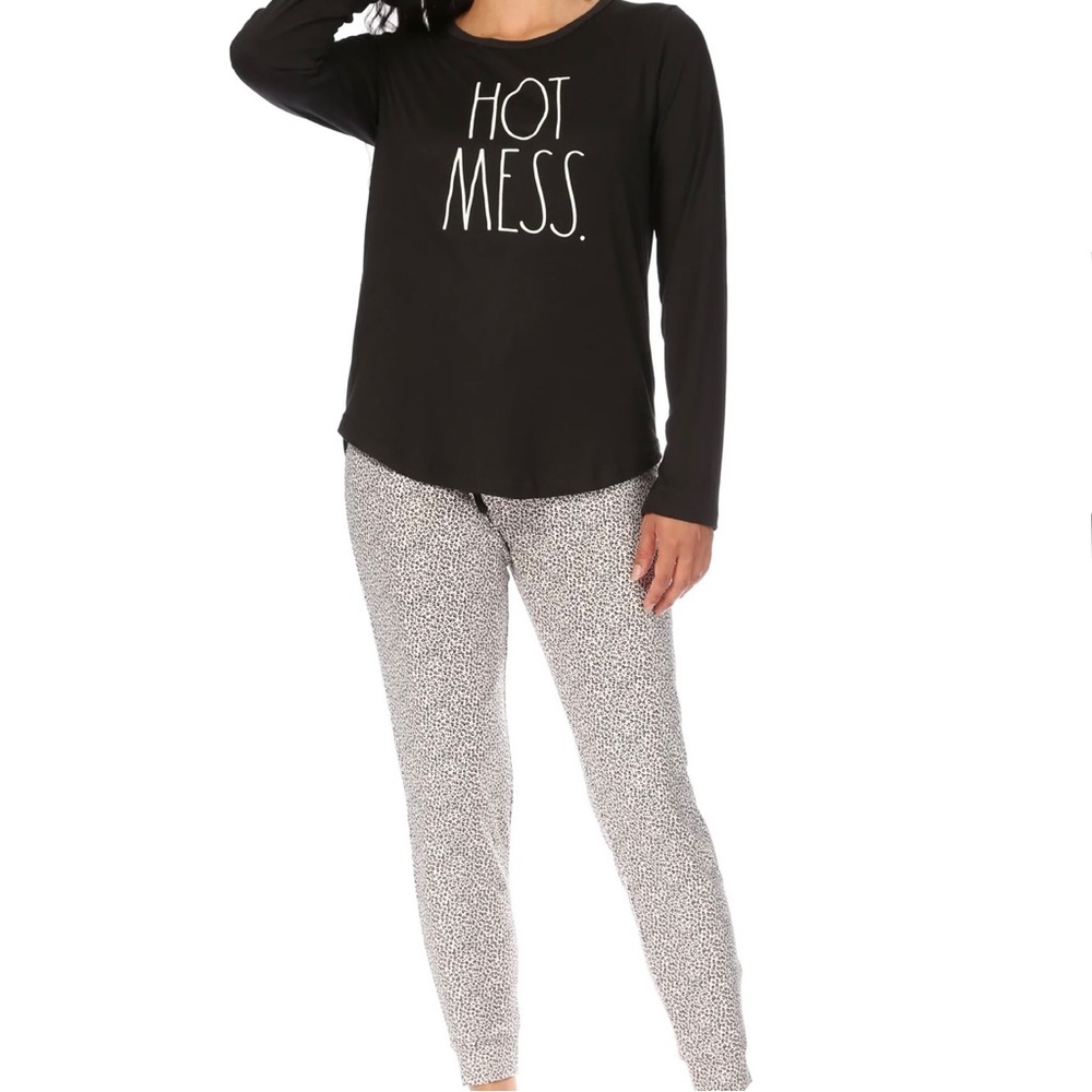 NWT Rae Dunn ‘Hot Mess’ Pajama Set
